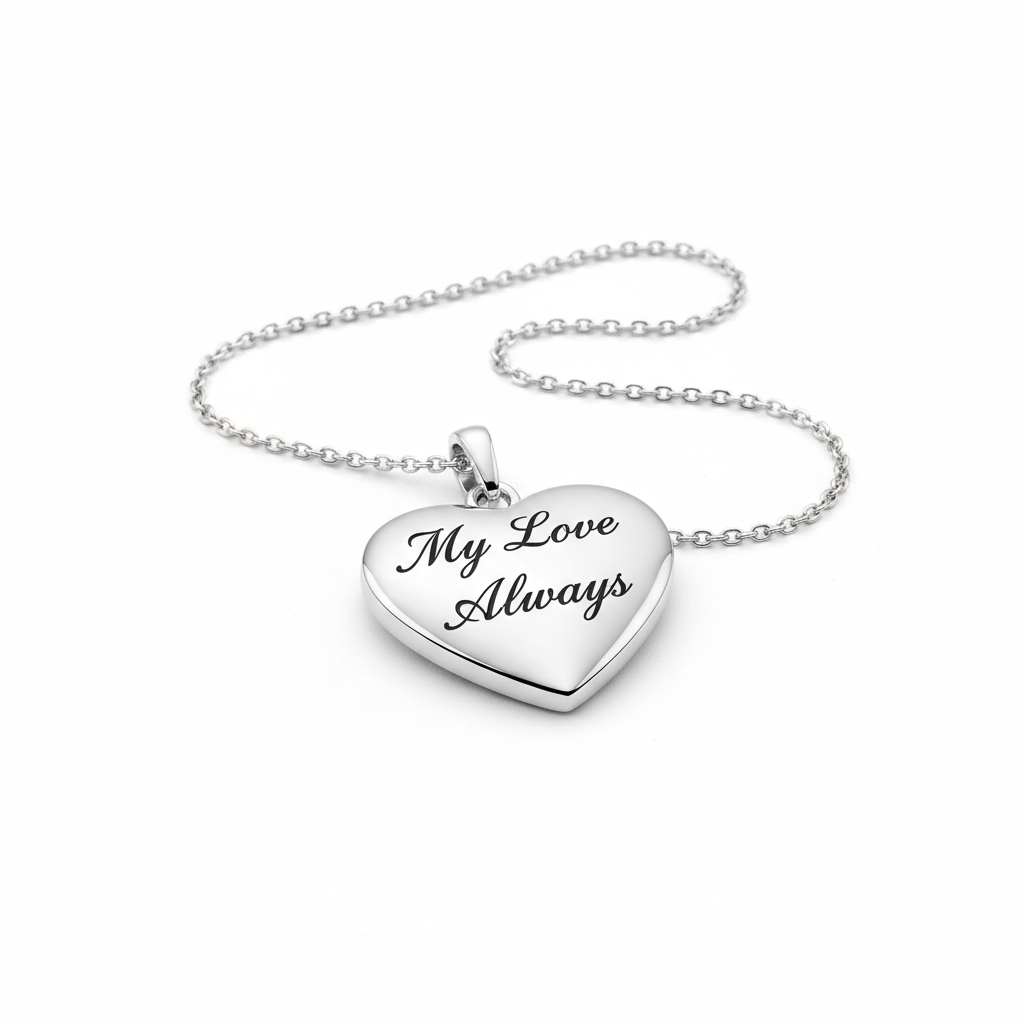 Zales Handwriting Heart Pendant